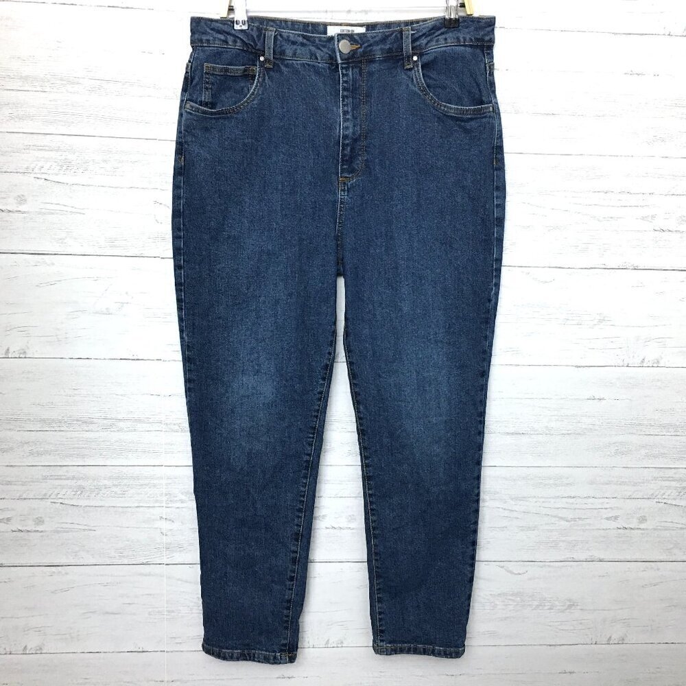 Cotton On Women's Mom Jeans Stretch Straight Leg size 12 length 28"